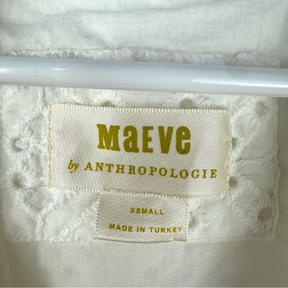 Anthropologie Maeve Harper Eyelet Tunic Dress in White Size XS - Picture 9 of 10